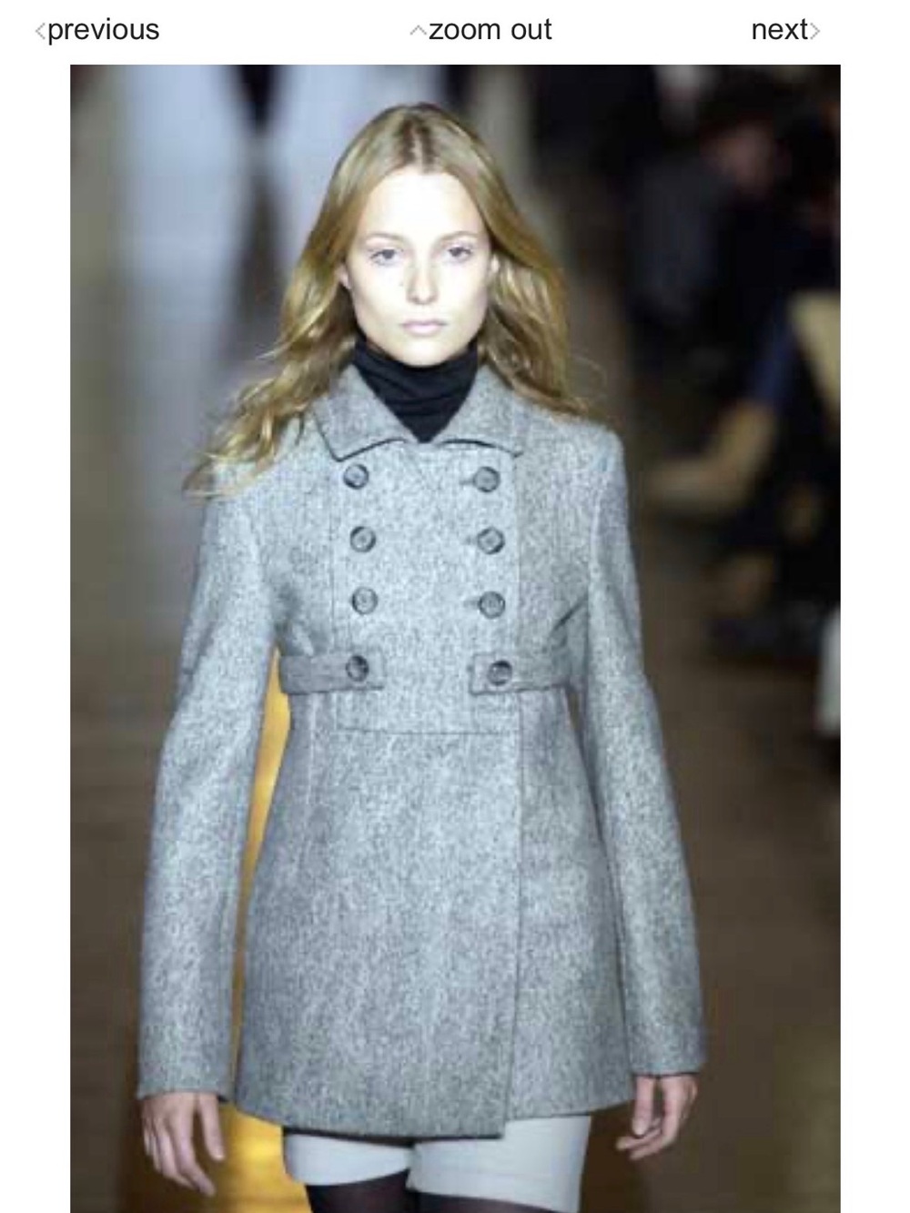 FW 2003 Jill Stuart Gray Double-Breasted Jacket — Petite